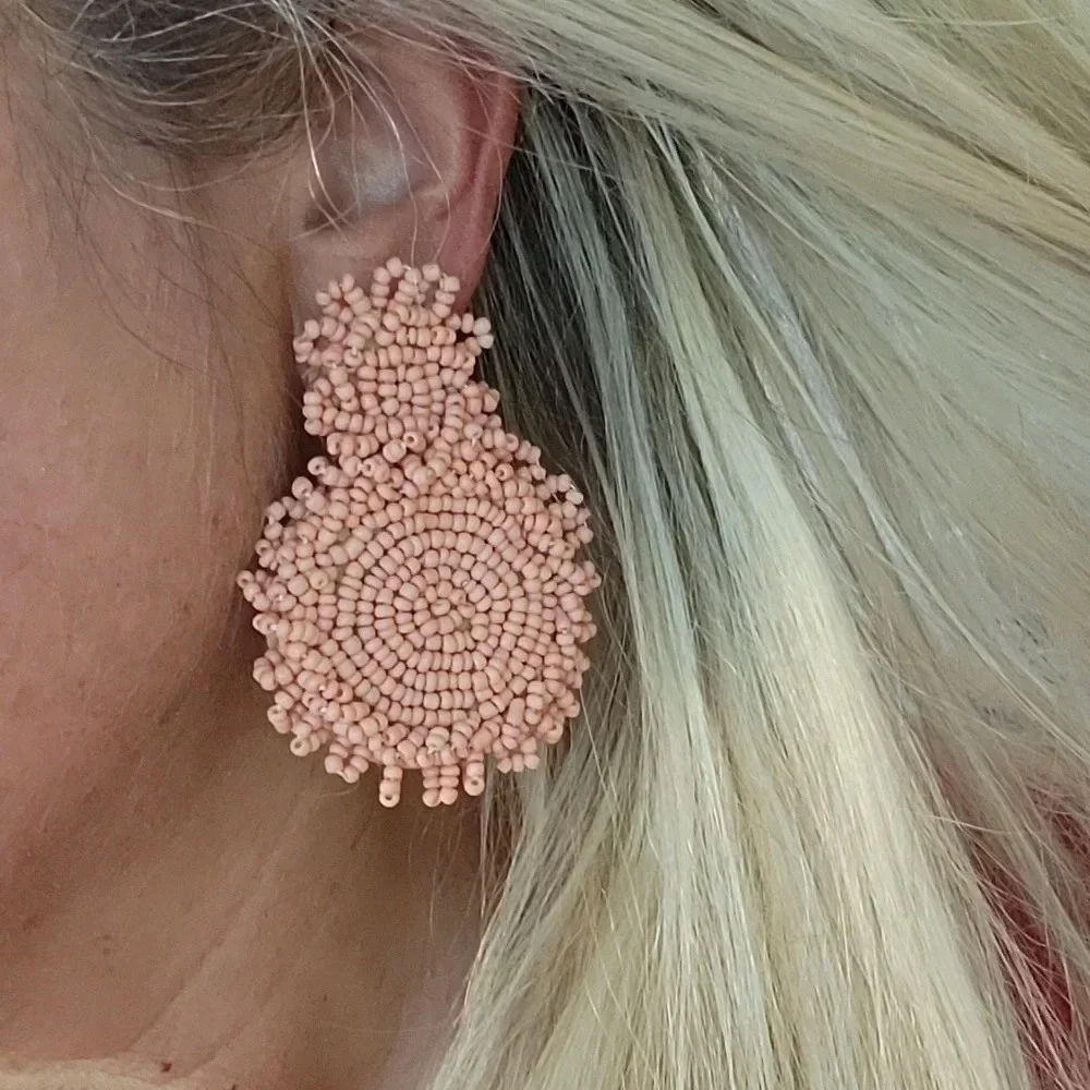 🔥LAST PAIR🔥 Seed Bead Embellished Drop Earrings